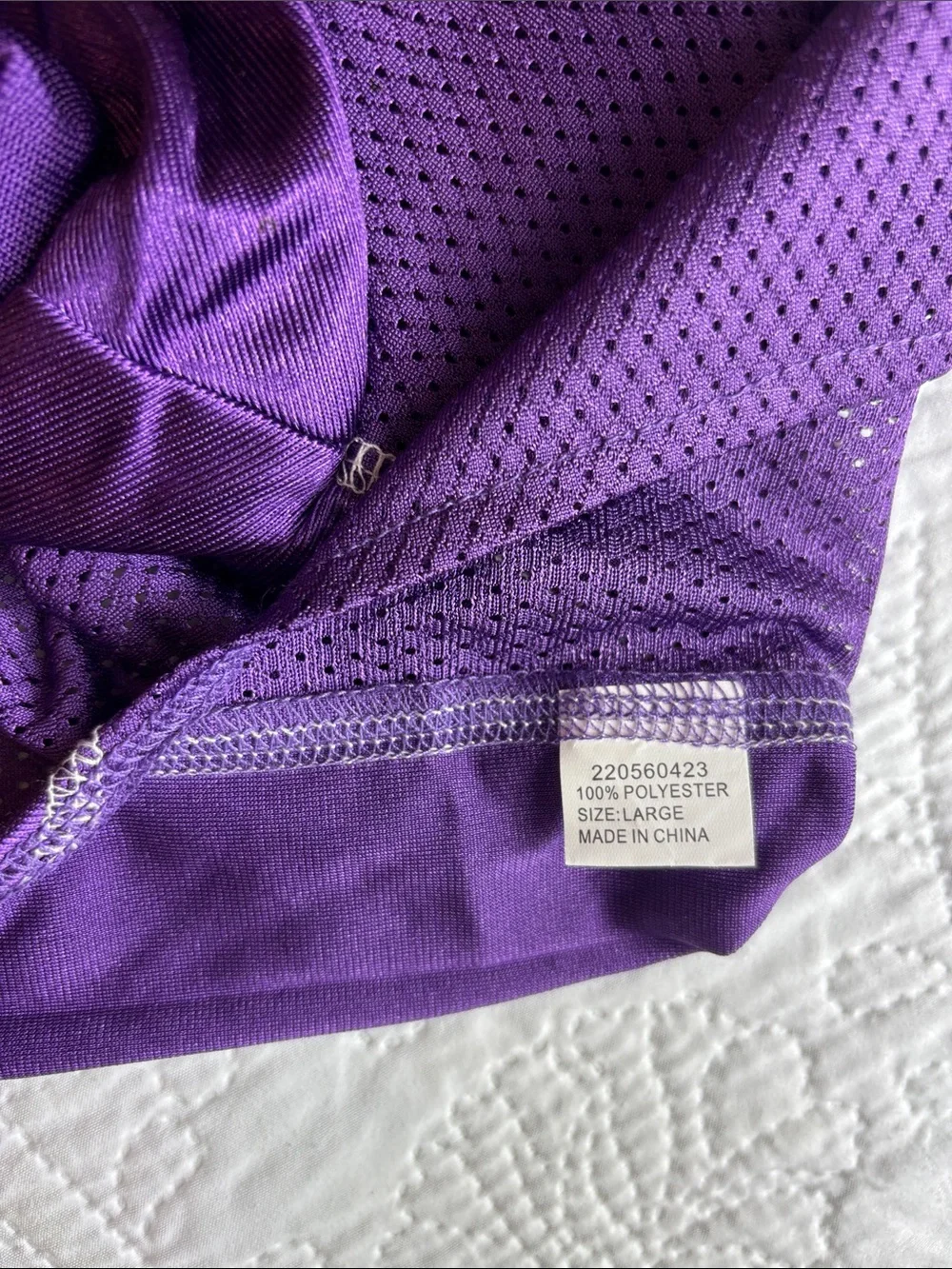 Pets First Purple LSU Pet Jersey with Gold Logo